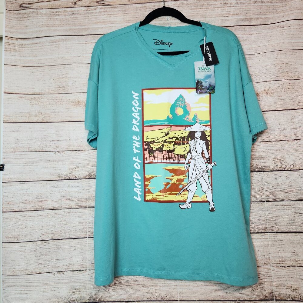NWT Disney Her Universe Raya Last Dragon T-Shirt Women 2X Land Of The Dragon